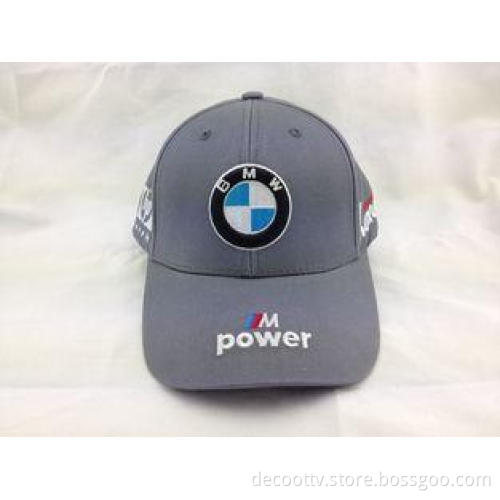 Gray 6 Panel Embroidered Baseball Cap Promotion Cap with Em